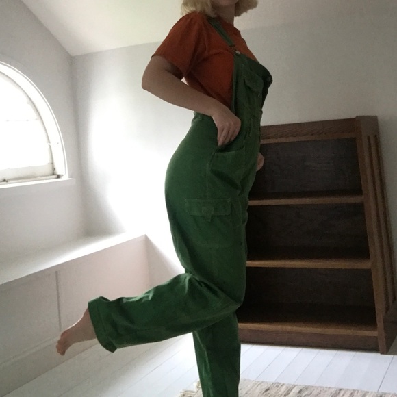vintage green high waisted overalls - Picture 5 of 5